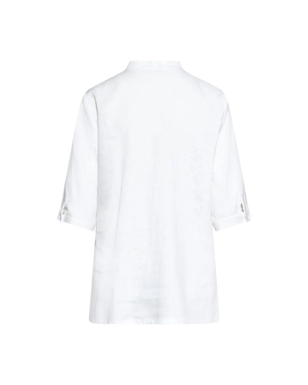 Blusa in lino BIANCO - Image 3