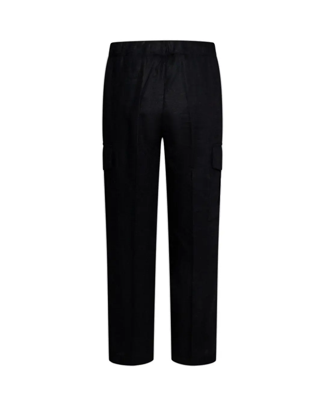 Pantalone cargo in lino NERO - Image 2