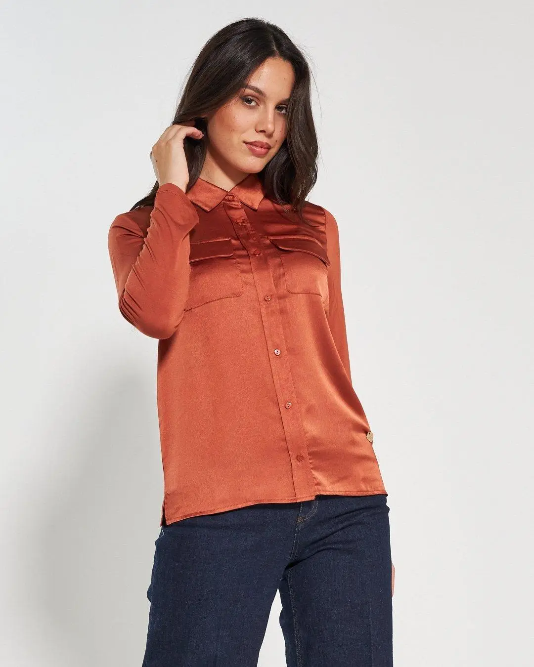 Camicia bi-materiale CANNELLA - Image 4