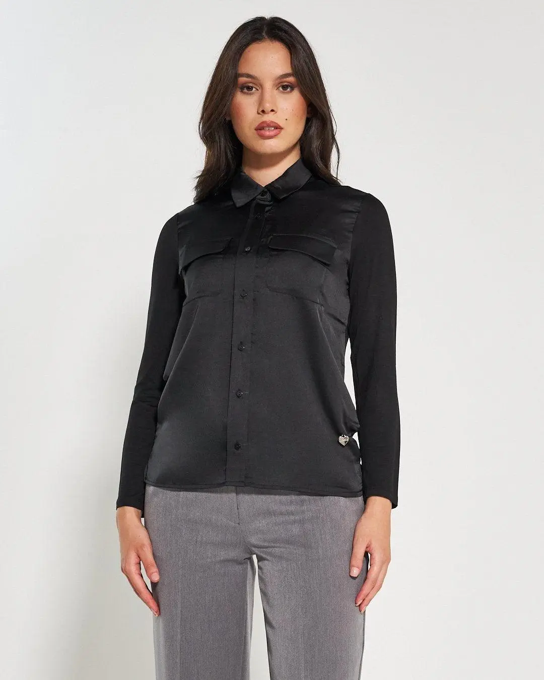 Camicia bi-materiale BLACK - Image 5