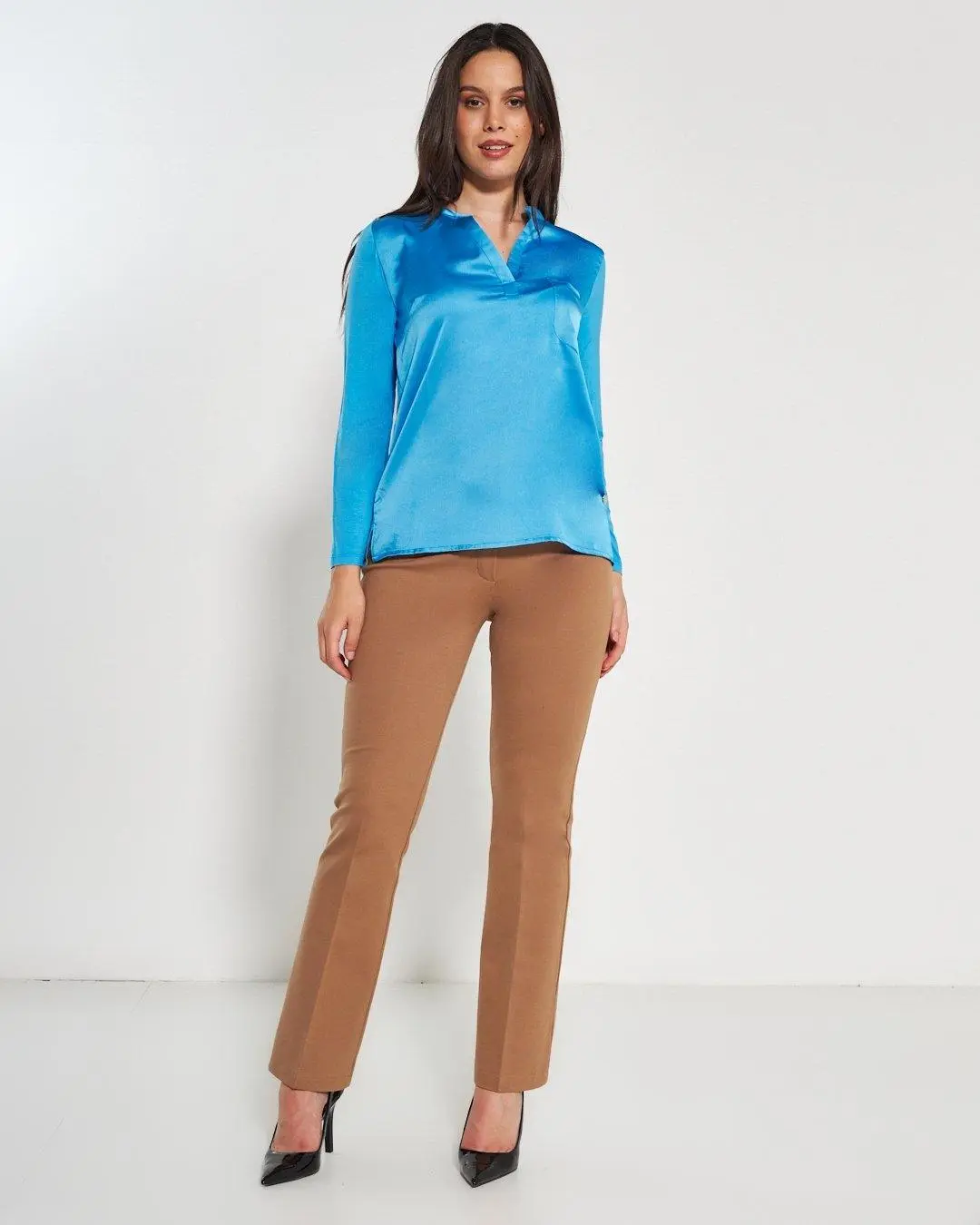 Blusa bi-materiale PAVONE - Image 6