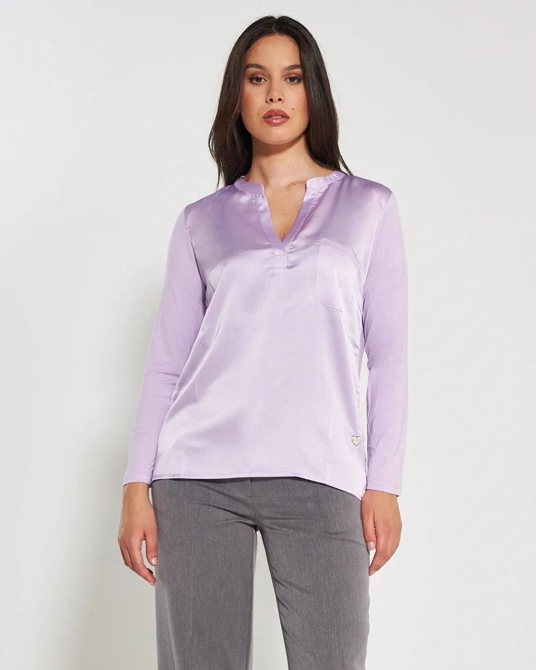Blusa bi-materiale GLICINE - Image 4