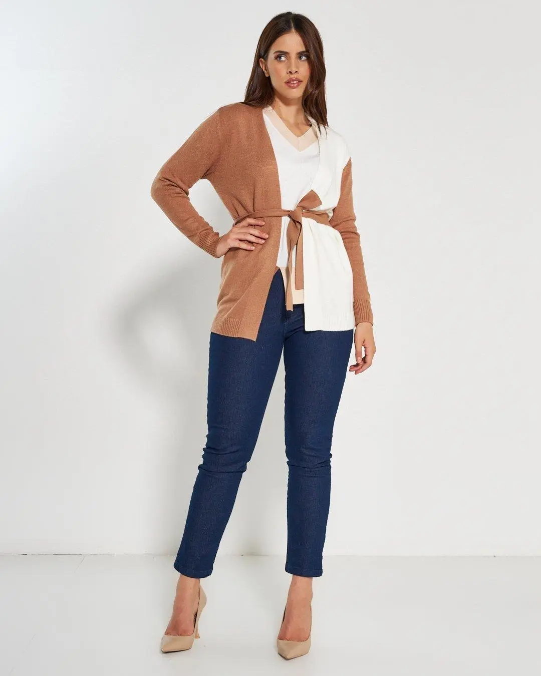 Cardigan con cintura CAMMELLO - Image 6