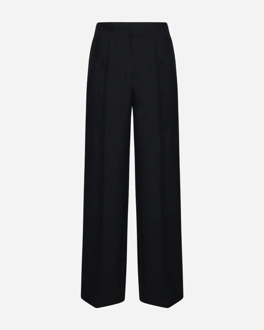 Pantalone a palazzo con pinces NERO - Image 2
