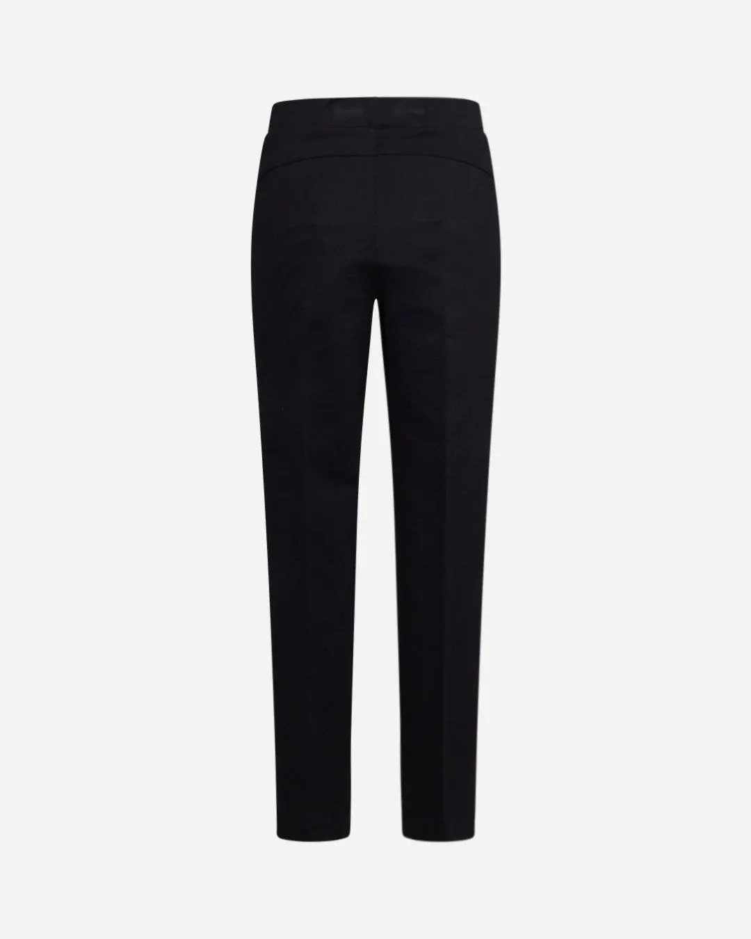 Pantaloni slim fit con vita elastica e dettaglio frontale di piega di stiro - Image 7