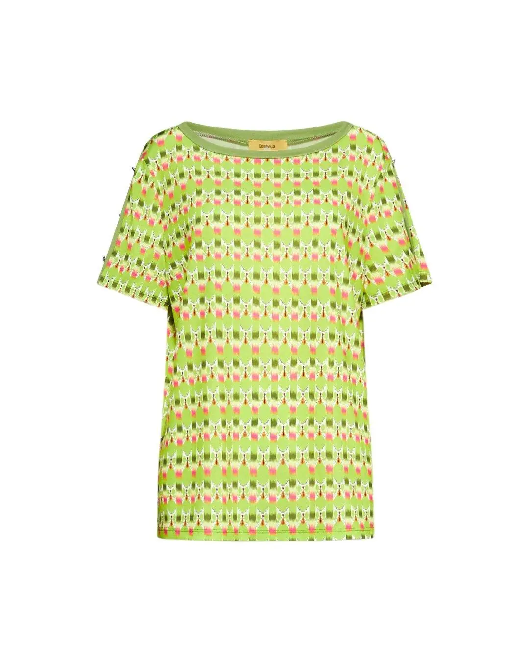 Maglia in fantasia con dettaglio bottoncini LIME