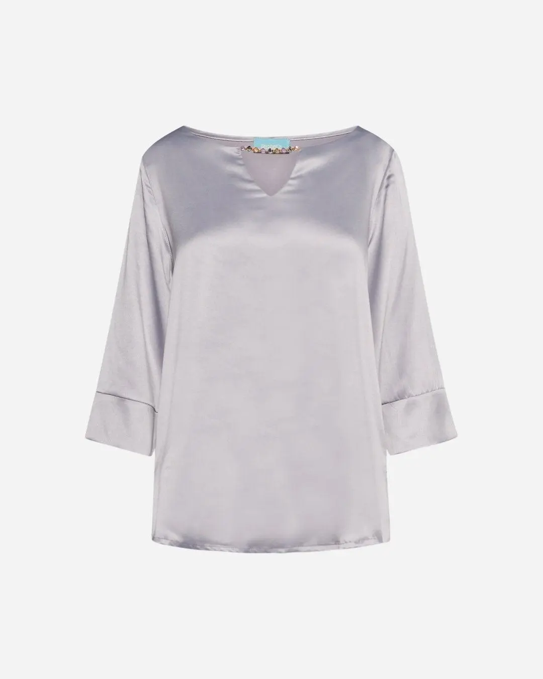 Blusa raso GRIGIO PERLA - Image 2