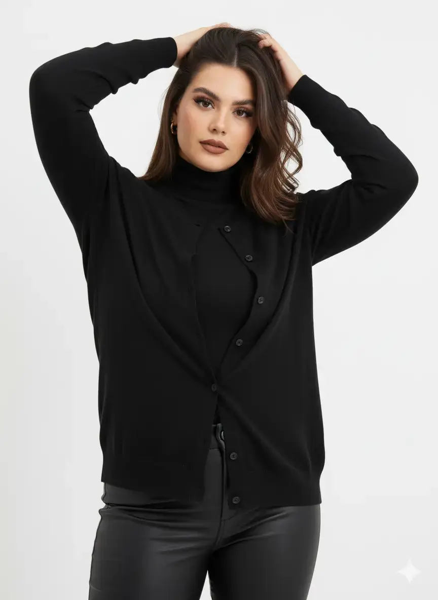 Cardigan girocollo premium - Image 2