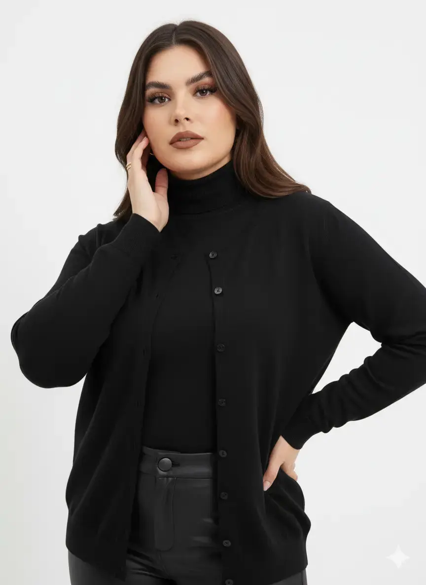 Cardigan girocollo premium - Image 3