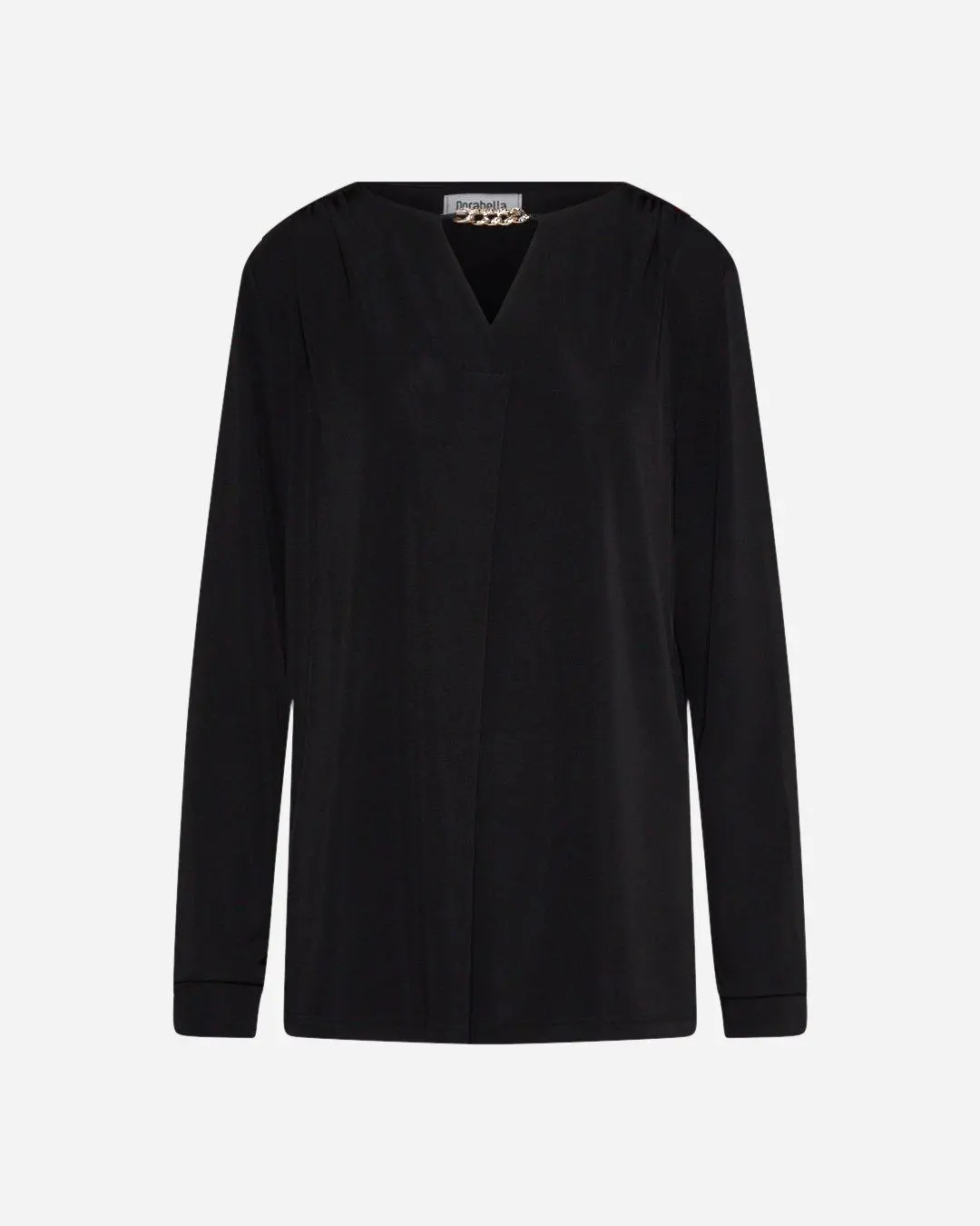 Blusa goccia accessorio NERO - Image 2
