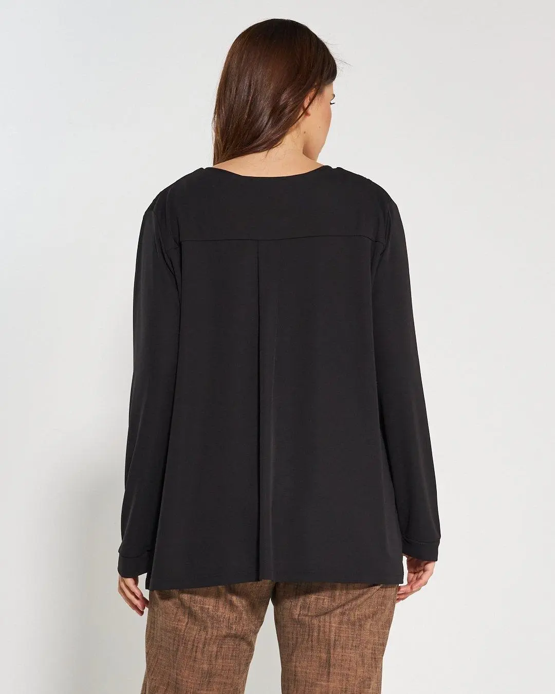 Blusa goccia accessorio NERO - Image 5