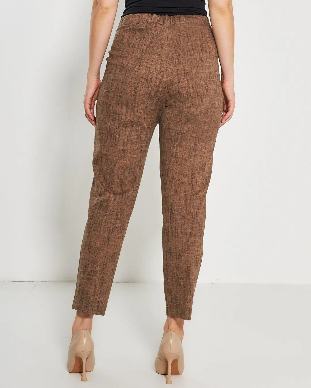 Pantalone fantasia astratta TABACCO - Image 5