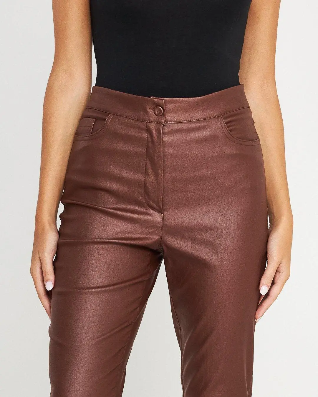 Pantalone in ecopelle MORO - Image 3