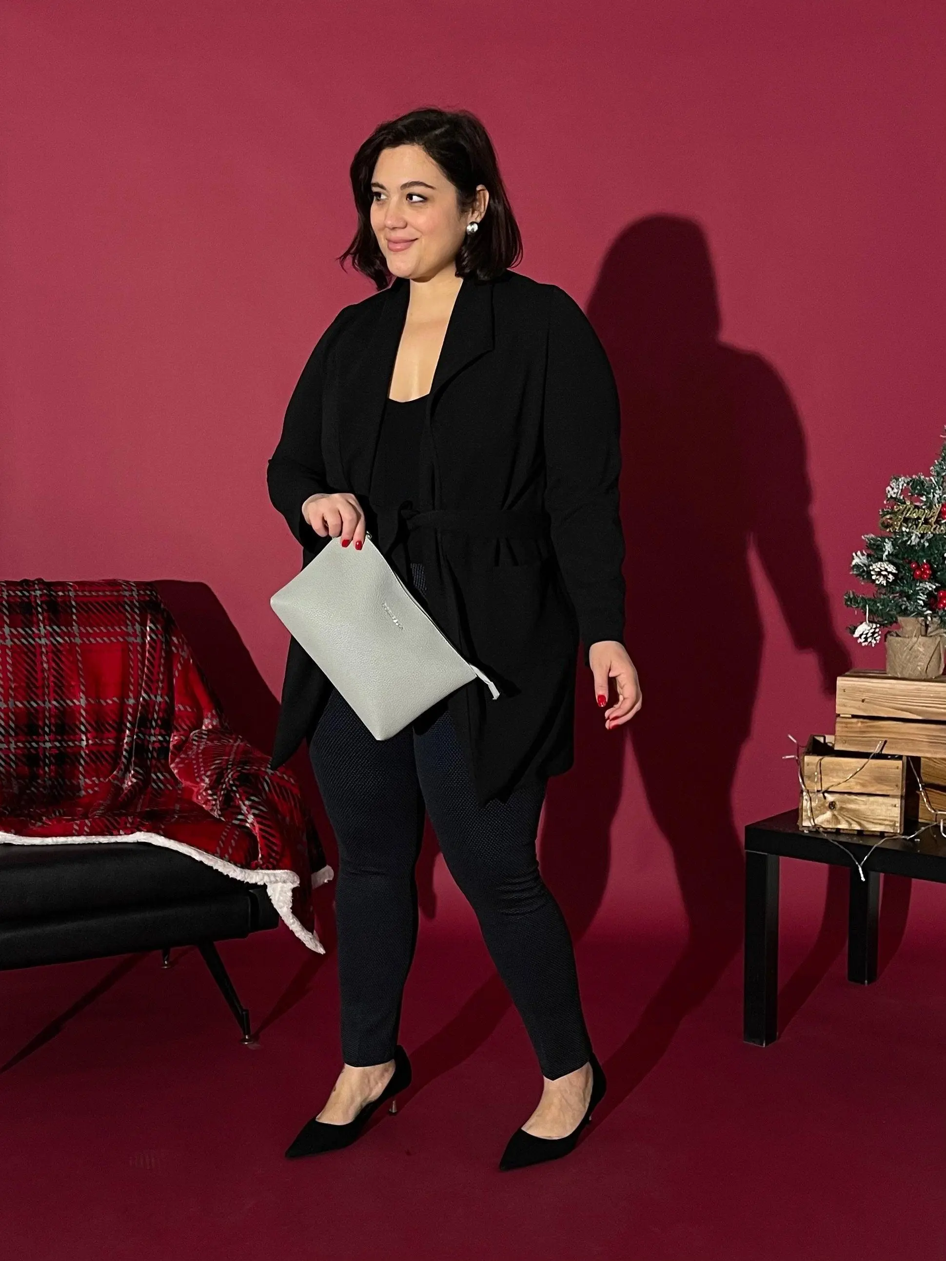 Pantalone microfantasia NERO