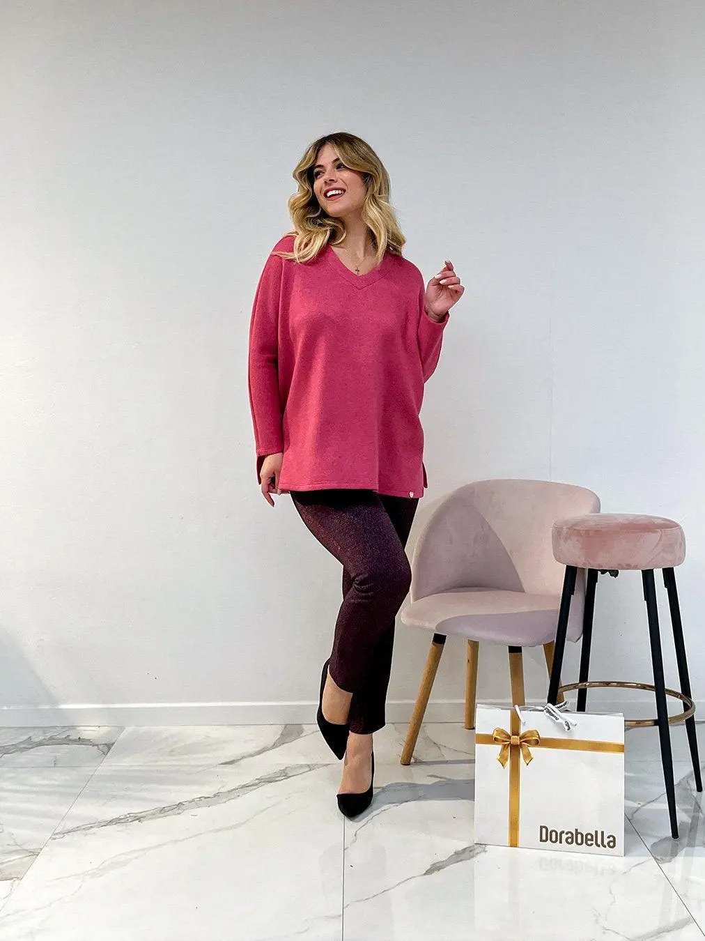 Pantalone fantasia PRUGNA
