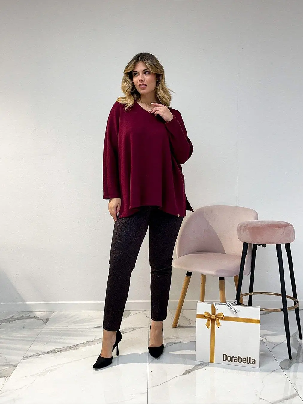 Maglia oversize BORDEAUX