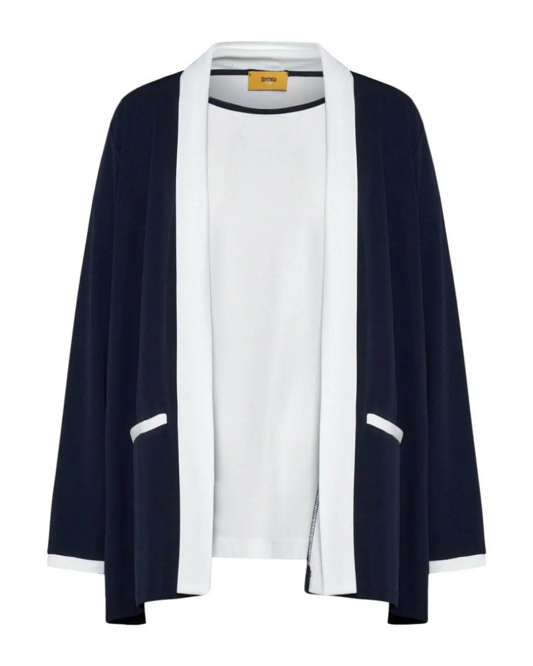 Twin set in jersey elasticizzato con profili a contrasto BLU - Image 3