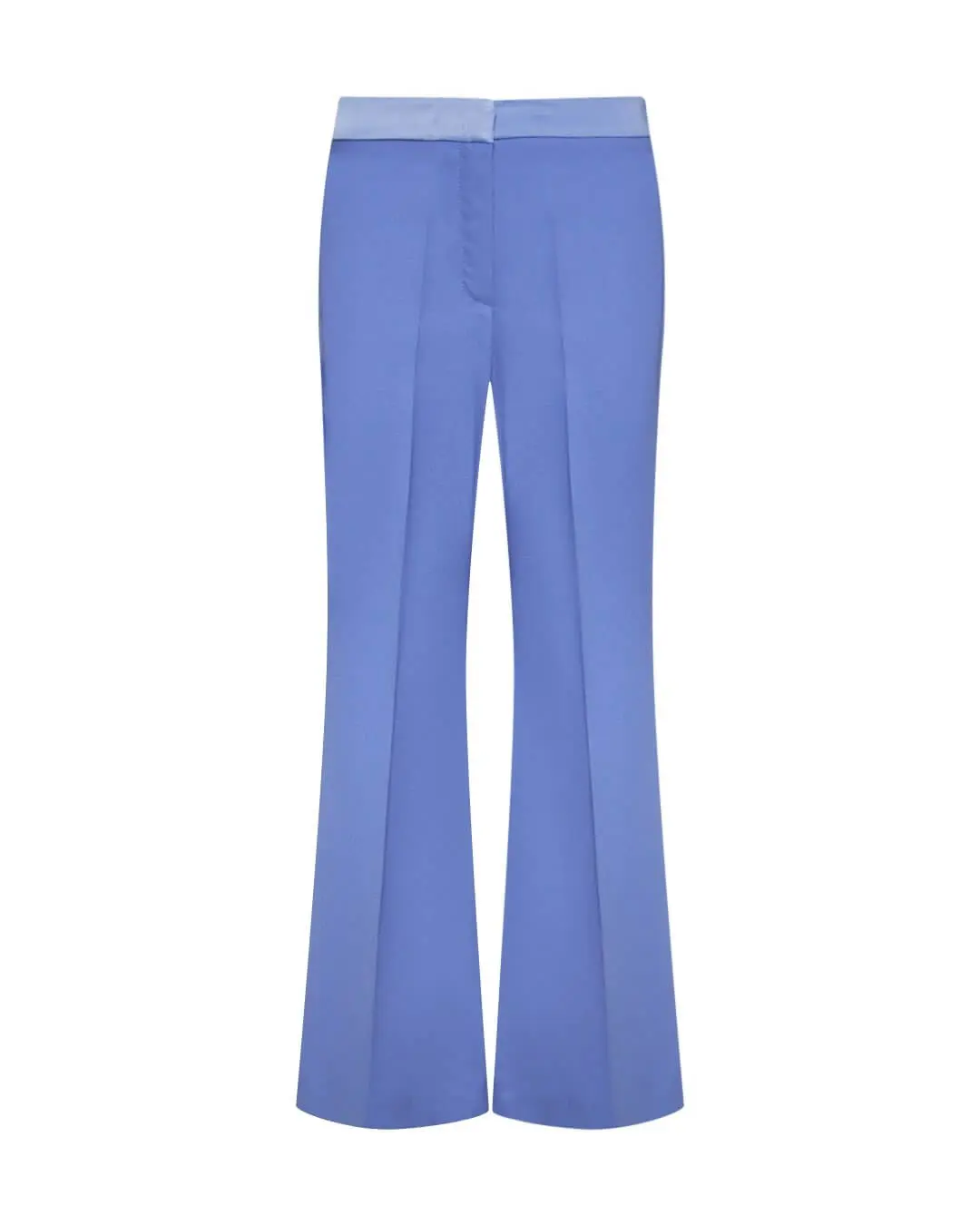 Pantalone a zampa in crêpe tinta unita LAVANDA - Image 2