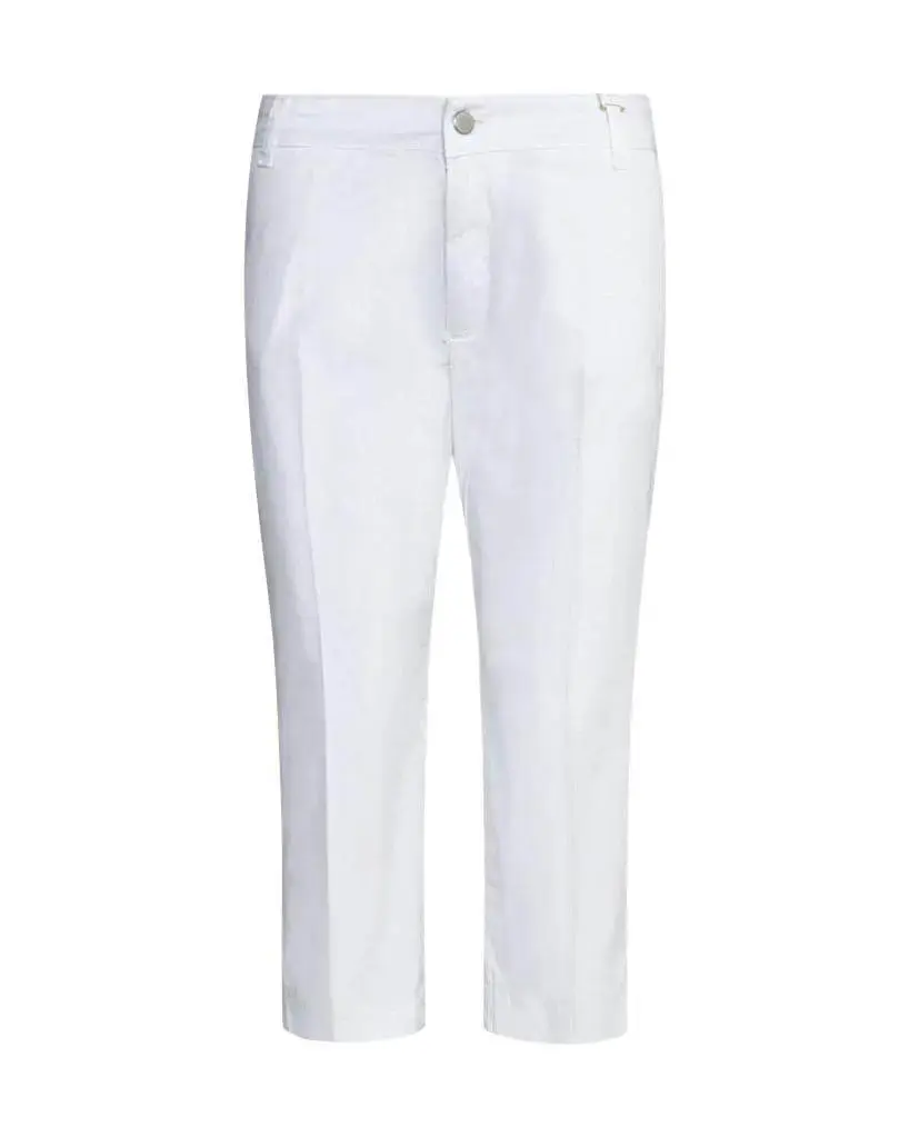 Pinocchietto in twill di cotone elasticizzato BIANCO