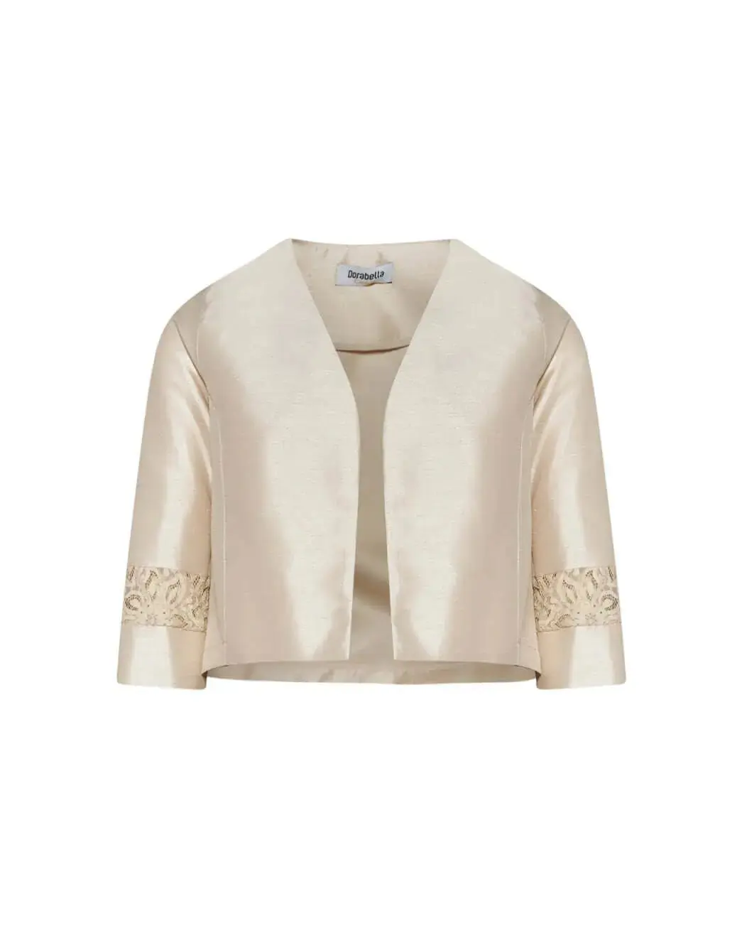Bolerino in shantung con inserti in pizzo sulle maniche - Image 11