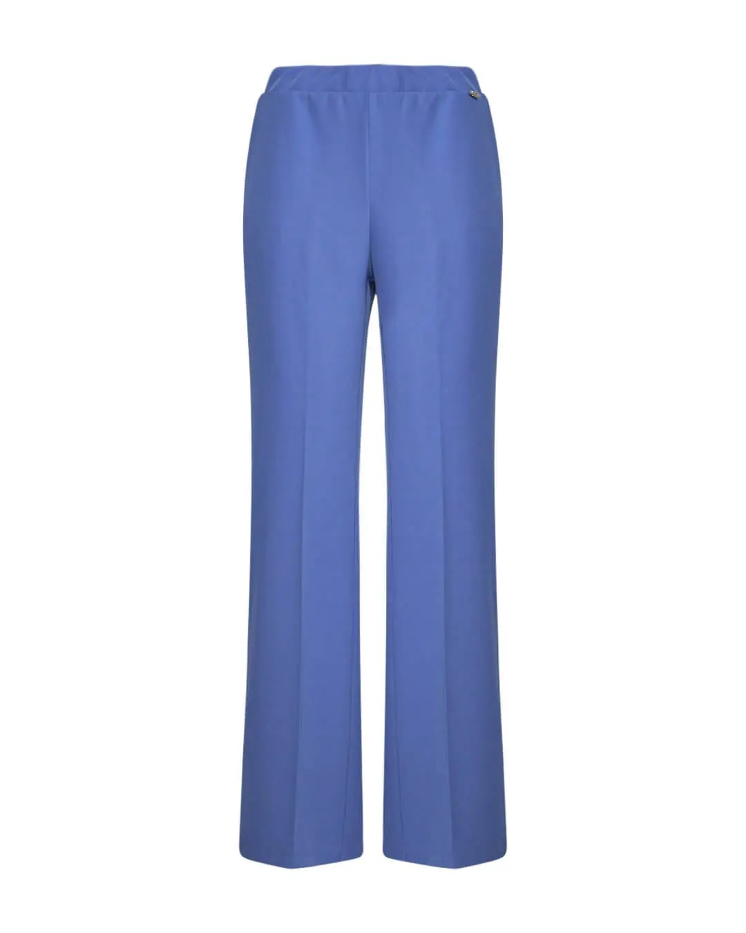 Pantalone a gamba dritta in cady tinta unita con bustino elastico LAVANDA - Image 2