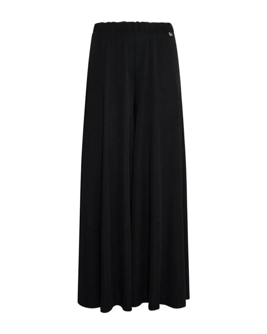 Pantalone a gamba ampia in jersey punto Milano NERO