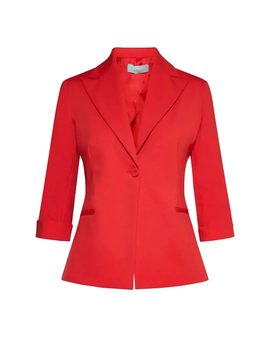 Blazer corto senza revers in jersey punto Milano elasticizzato di misto cotone - Image 21