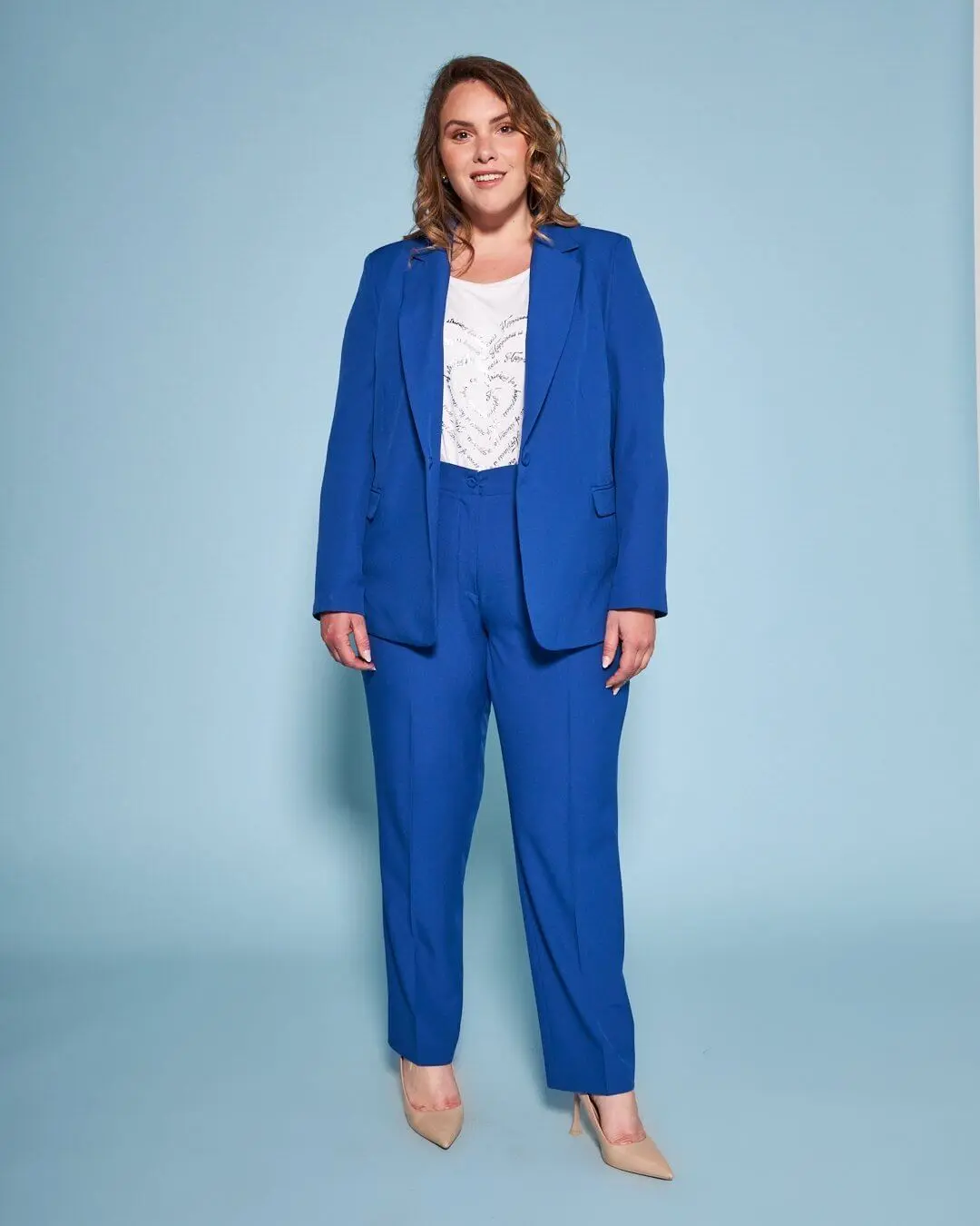 Blazer monopetto in cady tinta unita ROYAL BLUE - Image 2
