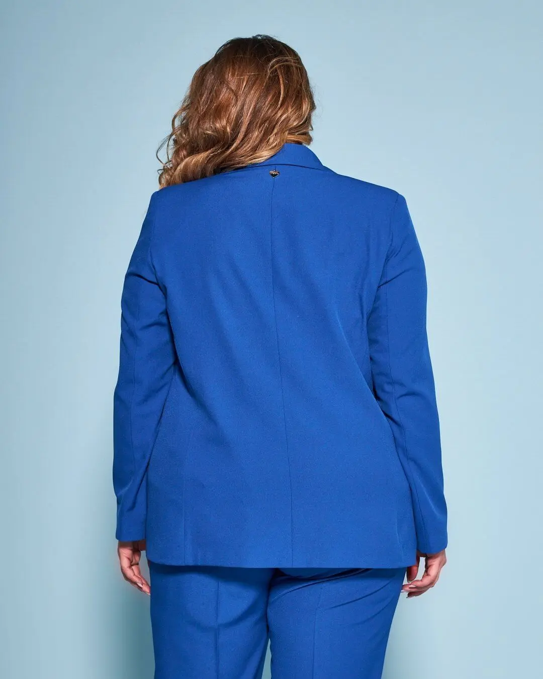 Blazer monopetto in cady tinta unita ROYAL BLUE - Image 5
