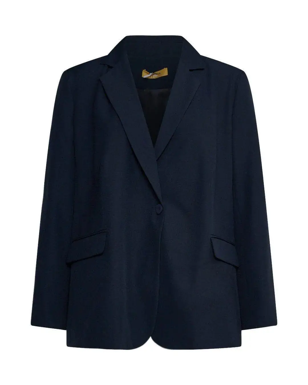 Blazer monopetto in cady tinta unita BLUE NAVY