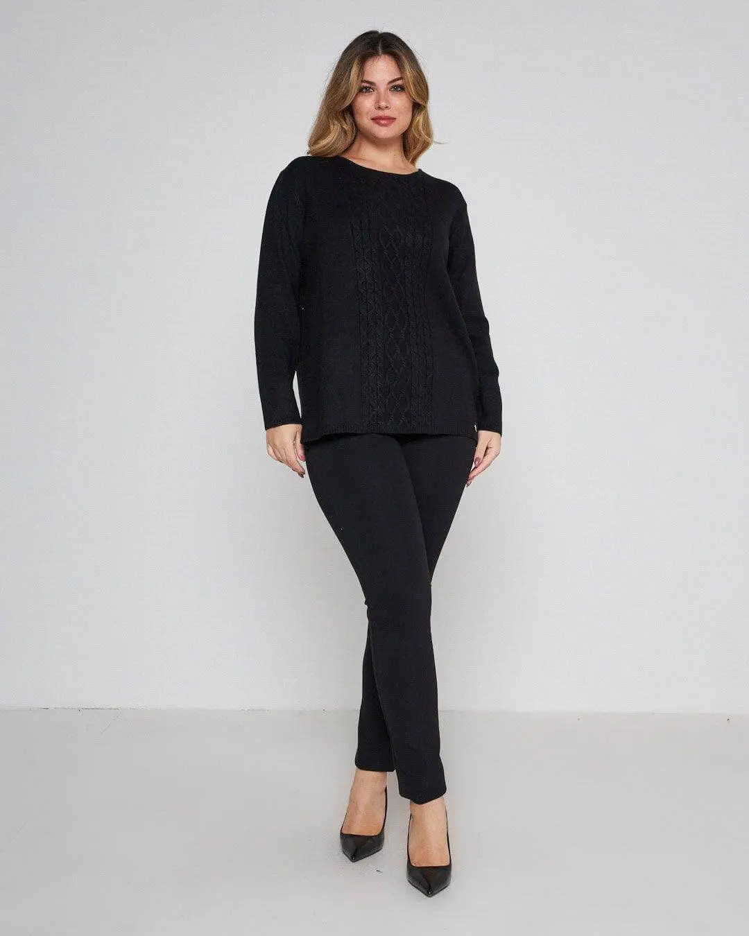Maglia jacquard NERO A - Image 2