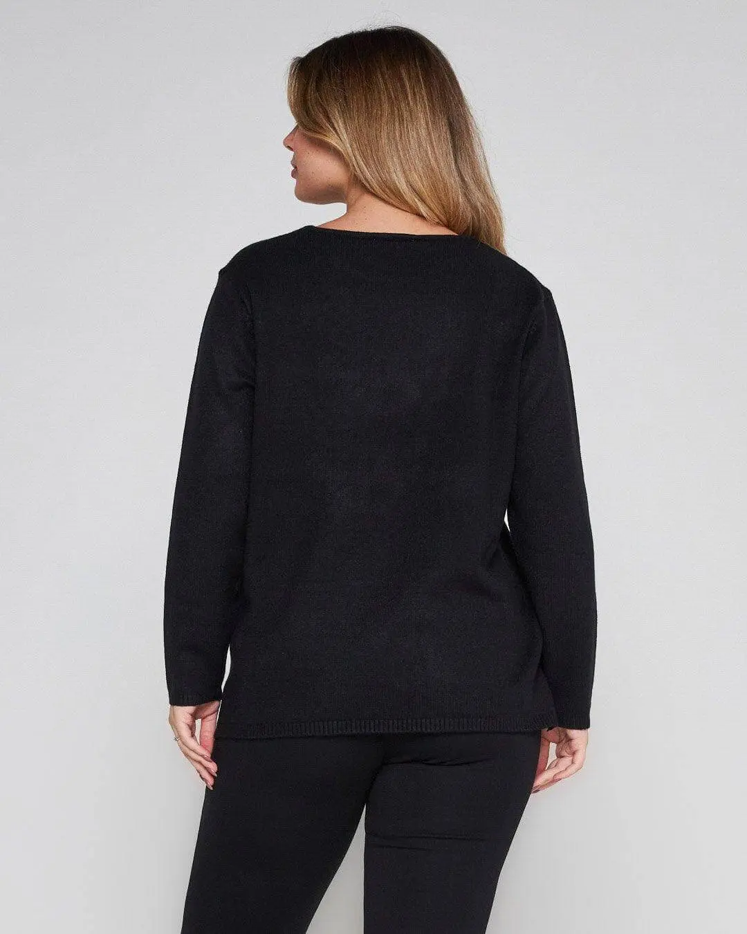 Maglia jacquard NERO A - Image 3