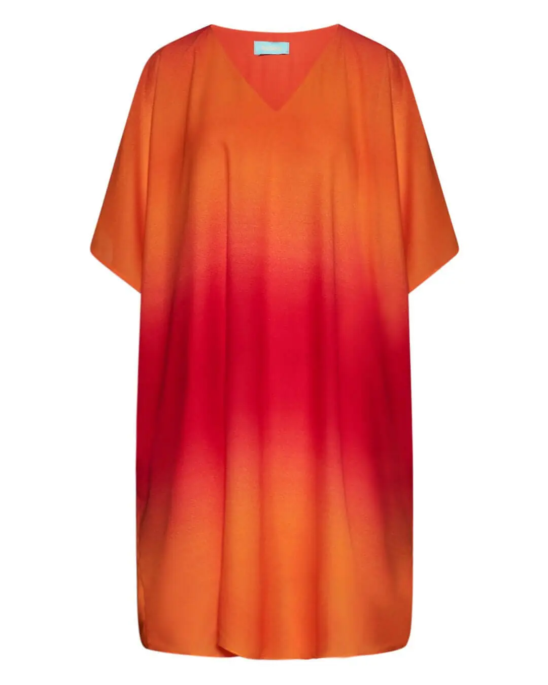 Abito effetto degradé con manica kimono e scollo a V ARANCIO - Image 2