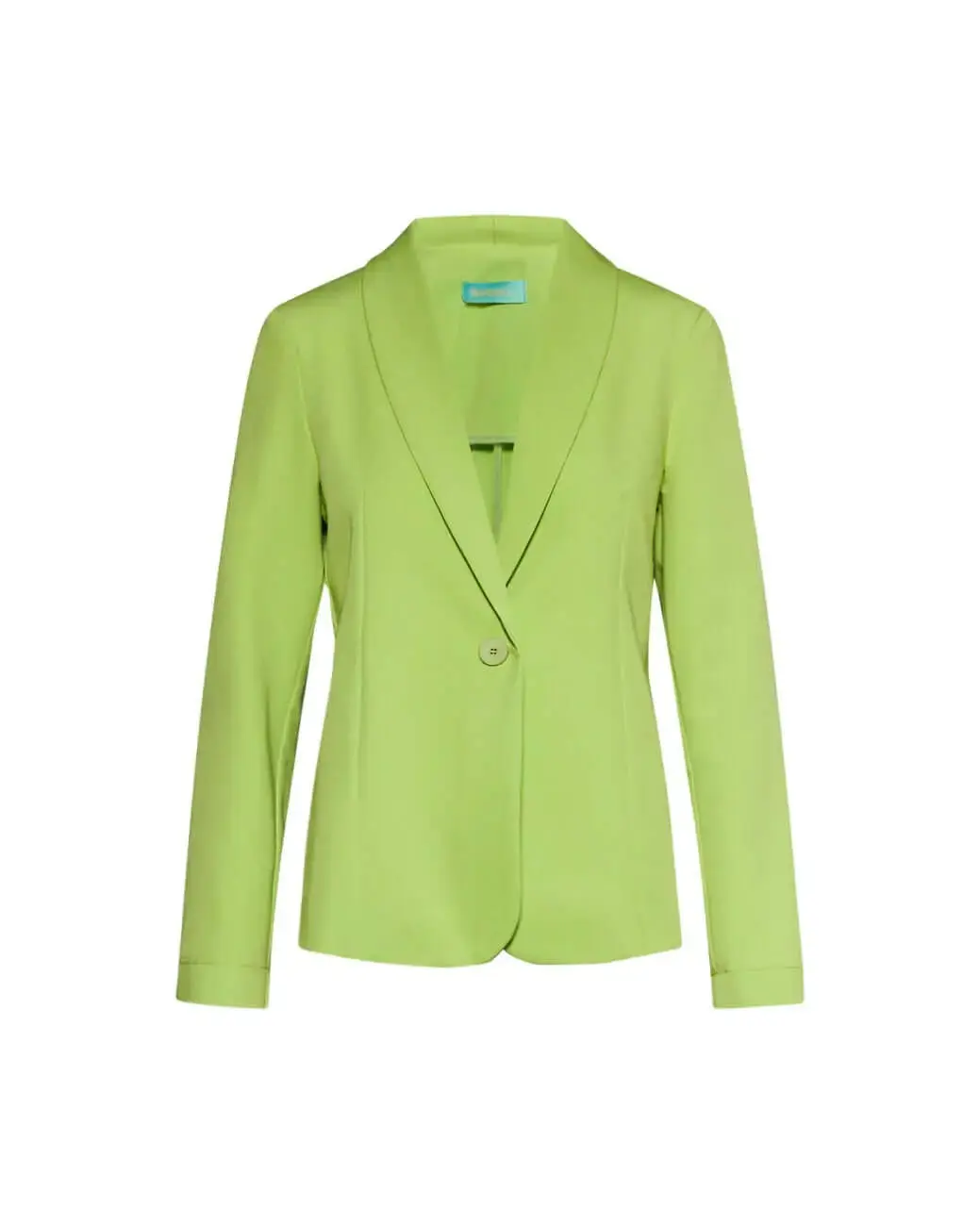Blazer monopetto a manica lunga in cady elasticizzato tinta unita - Image 6
