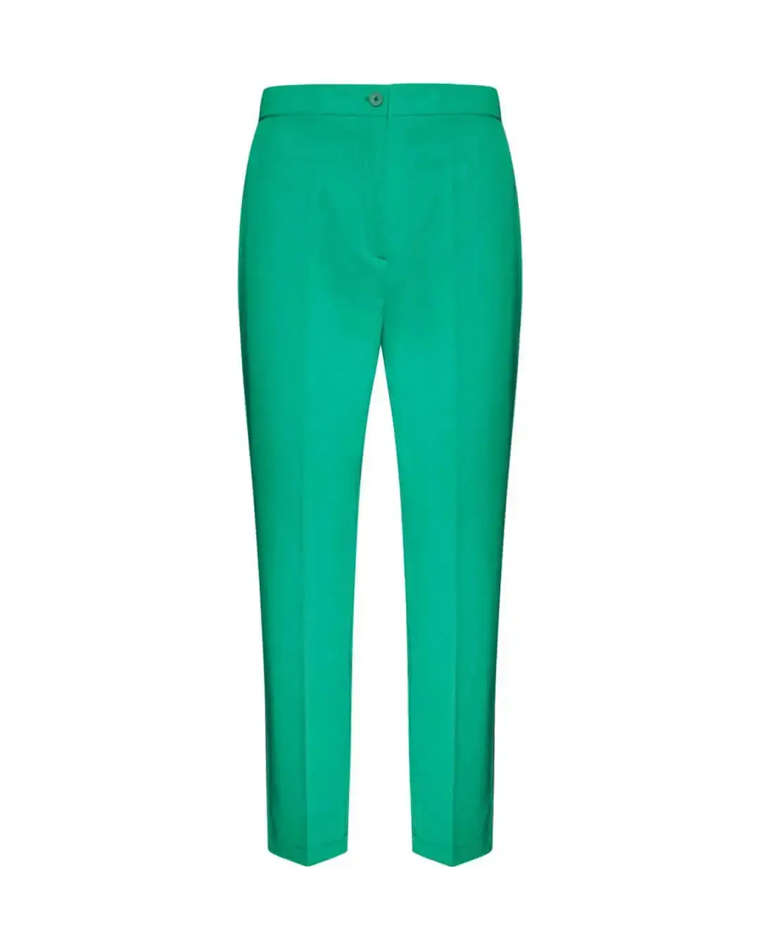 Pantalone a sigaretta in cady elasticizzato di misto viscosa tinta unita