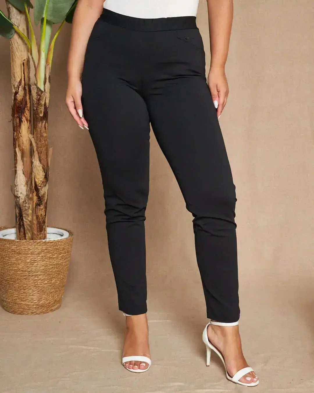 Pantalone skinny in twill di misto cotone elasticizzato - Image 7
