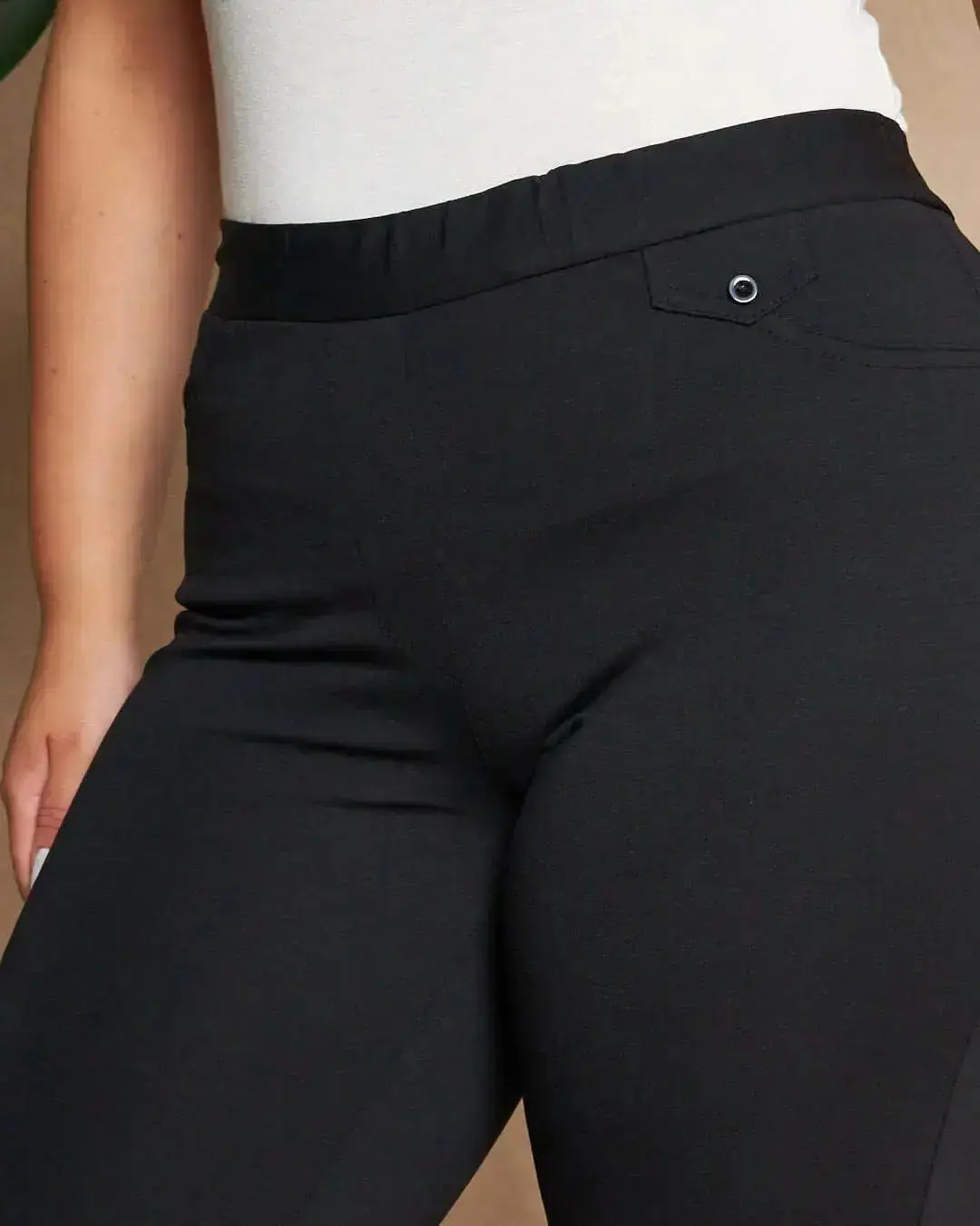Pantalone skinny in twill di misto cotone elasticizzato - Image 8