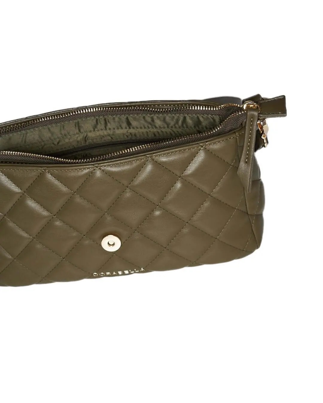 Borsa a mano in ecopelle trapuntata e manico con dettaglio catena smaltata KAKY - Image 3