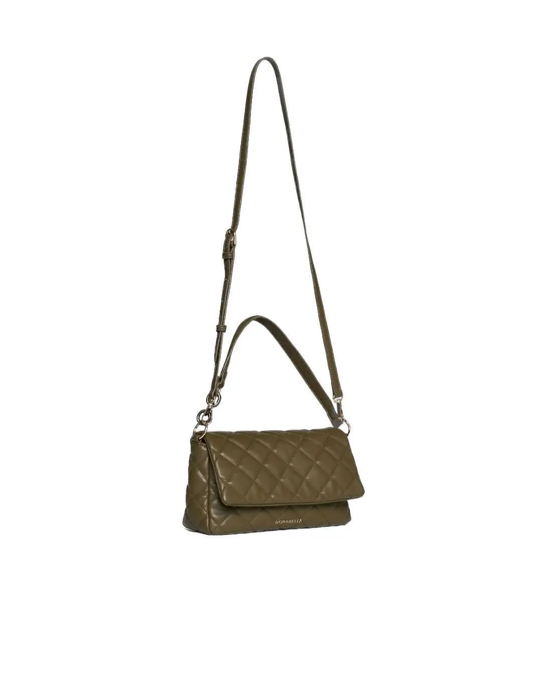 Borsa a mano in ecopelle trapuntata e manico con dettaglio catena smaltata KAKY - Image 4