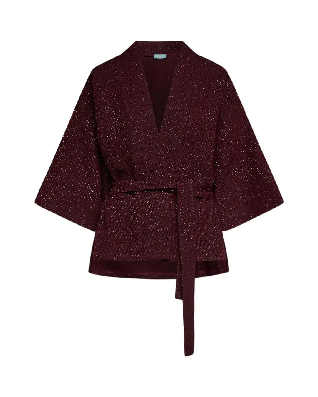 Spolverino kimono con cintura BURGUNDY