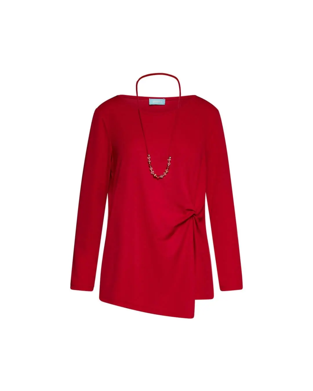 Maglia con nodo laterale e collana ROSSO - Image 2