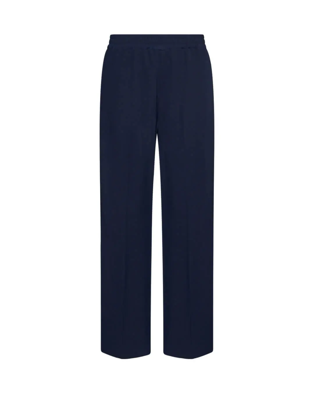 Pantalone gamba ampia in crepe elasticizzato BLU - Image 2