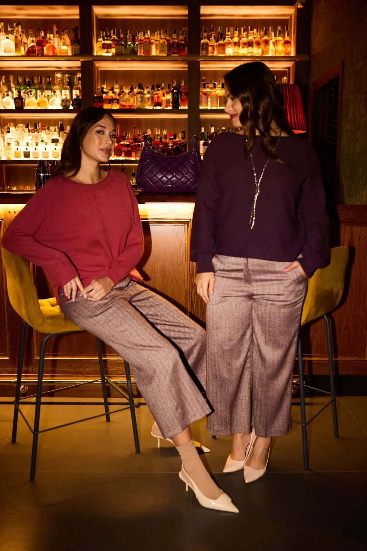 Pantaloni culotte con motivo resca MALVA - Image 7