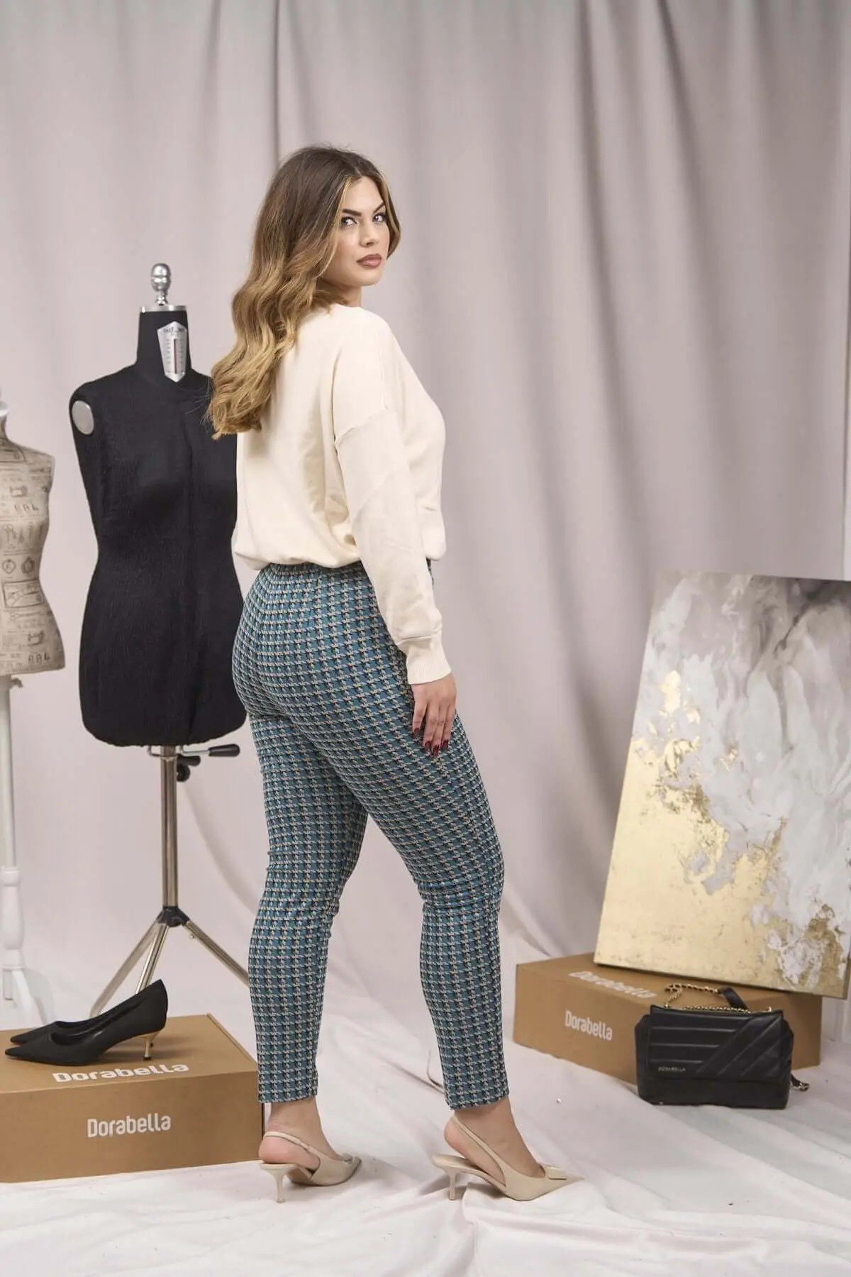 Pantaloni slim fit fantasia OTTANIO - Image 4
