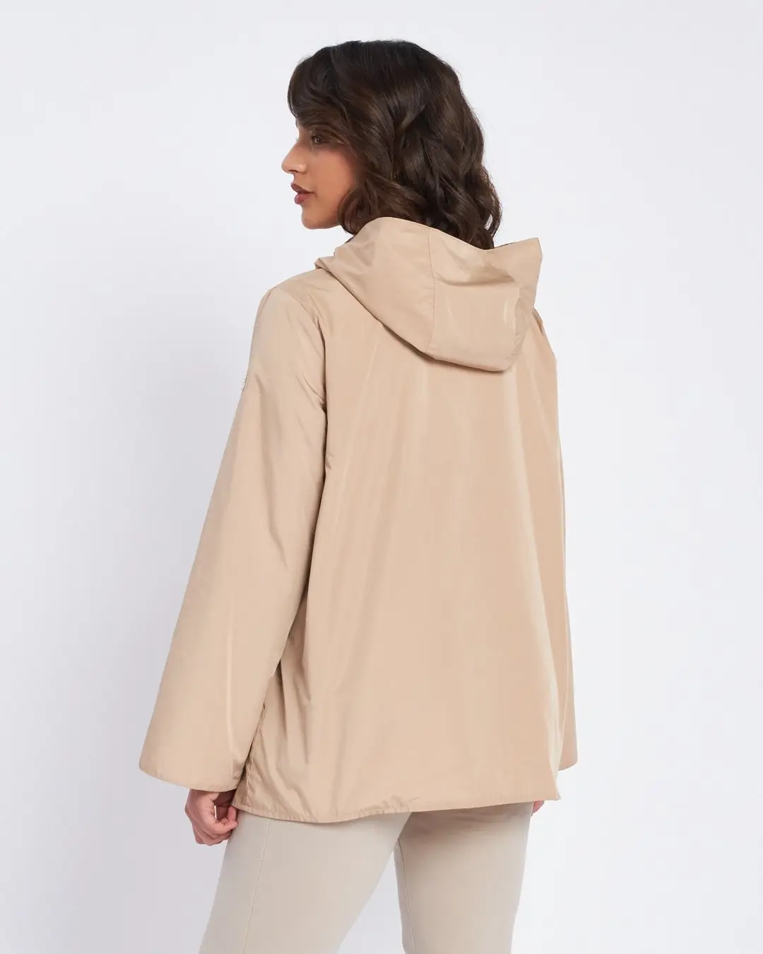 Trench midi con zip e fodera stampata MIELE - Image 3