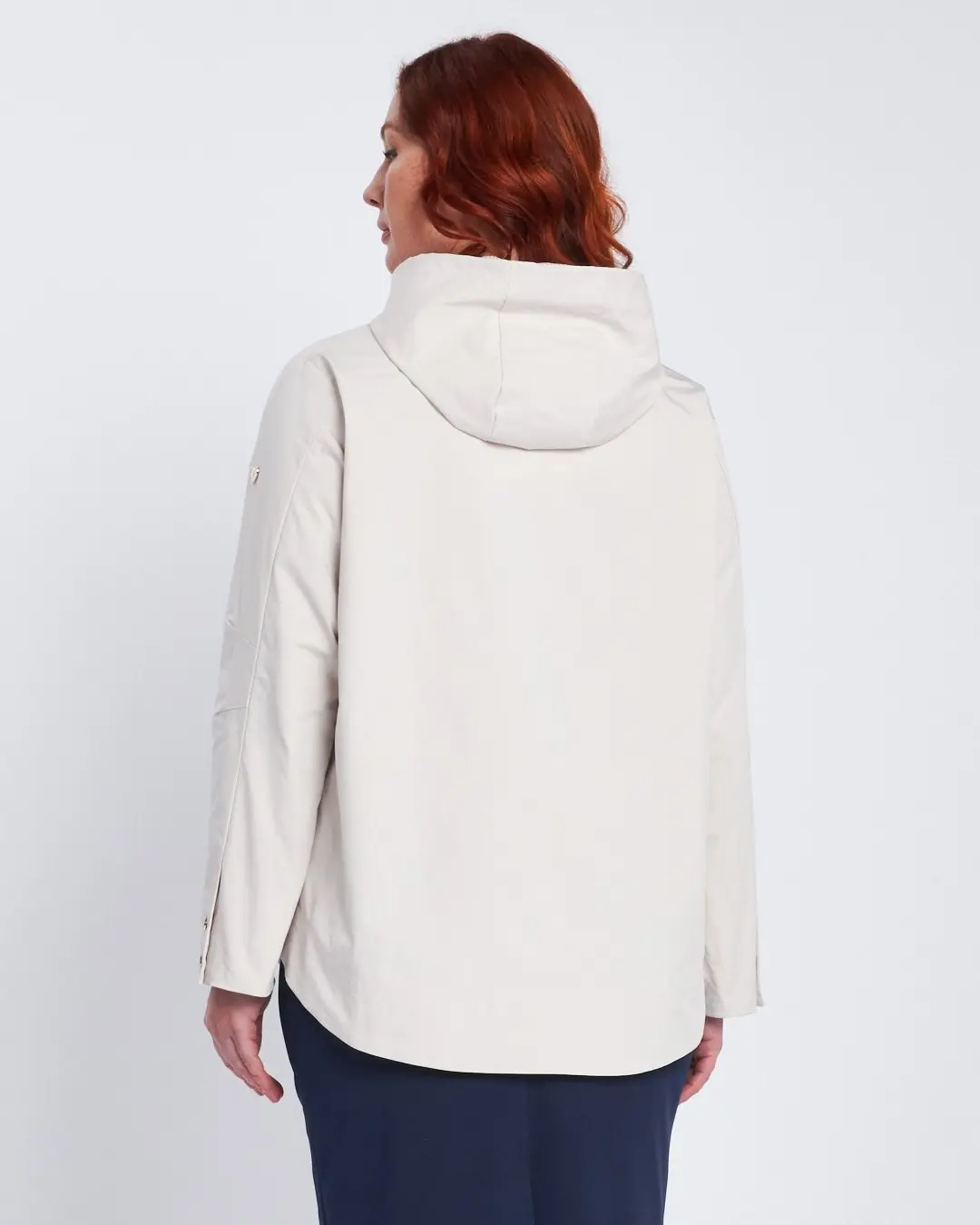 Parka con cappuccio regolabile e chiusura nascosta AVORIO - Image 4