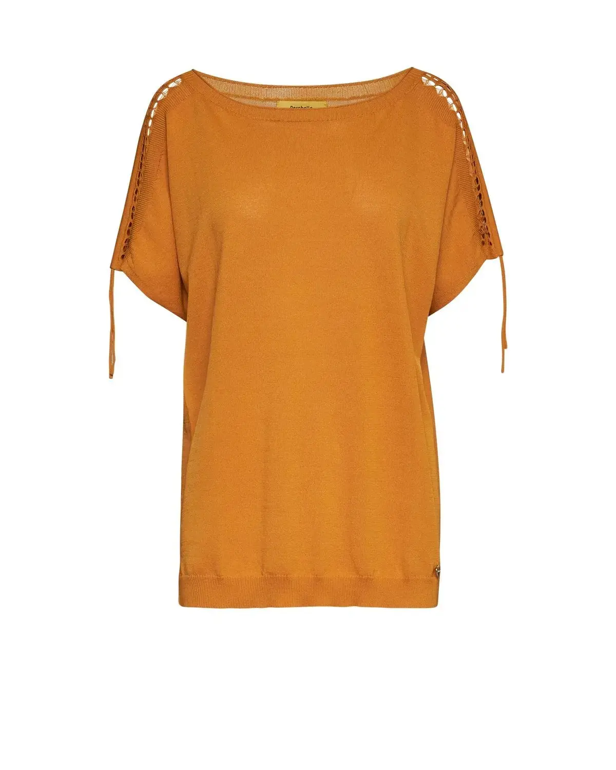 Maglia con manica kimono e intarsi sulle spalle CURCUMA