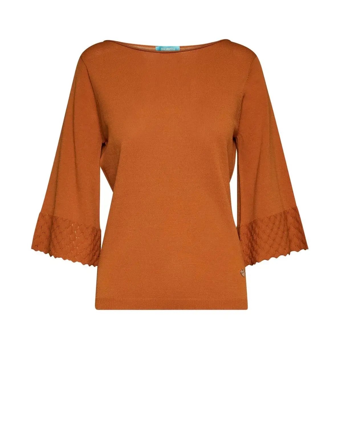 Maglia con scollo a barca e manica 3/4 CURCUMA