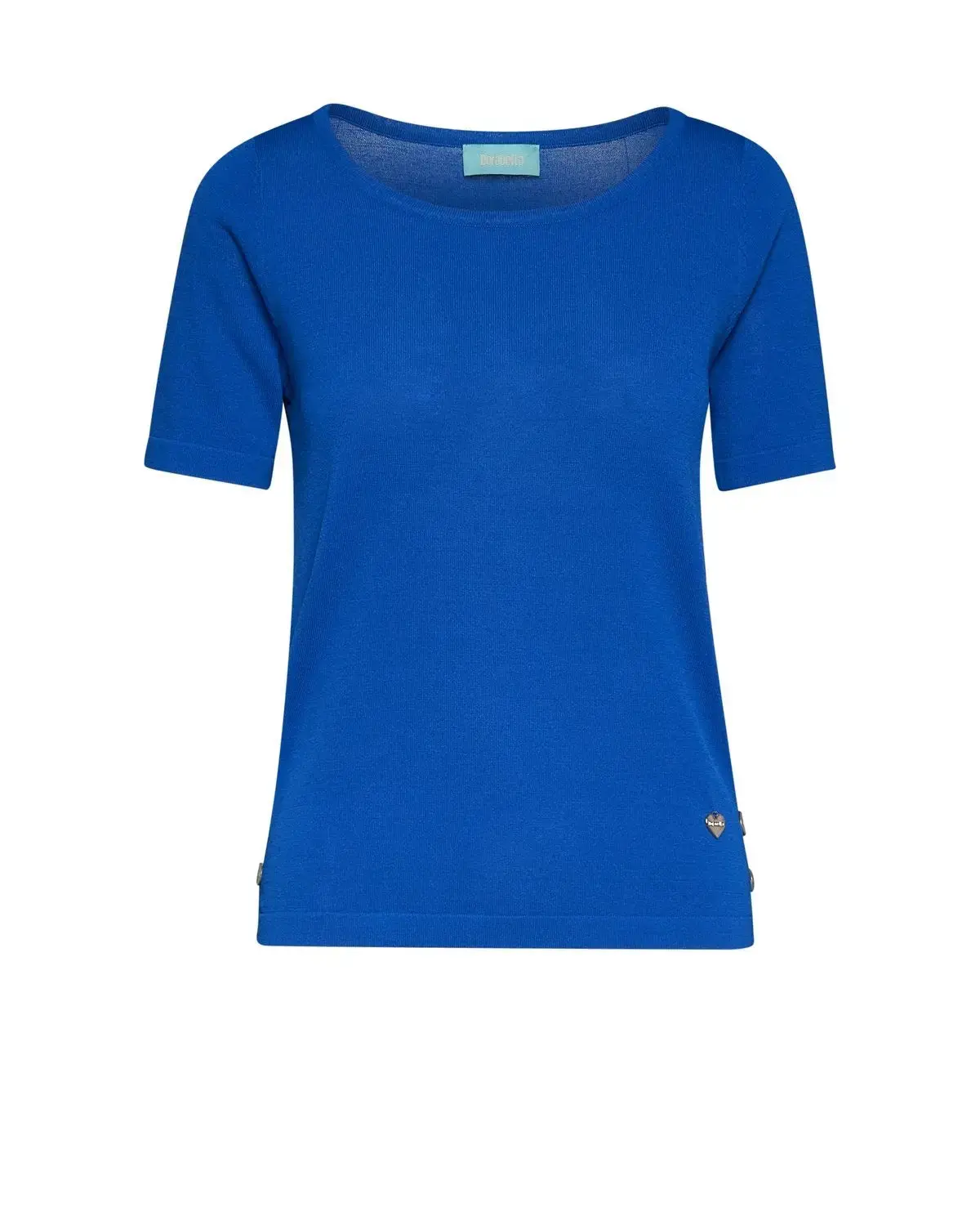 Maglia girocollo con spacchi e bottoni laterali ROYAL BLUE