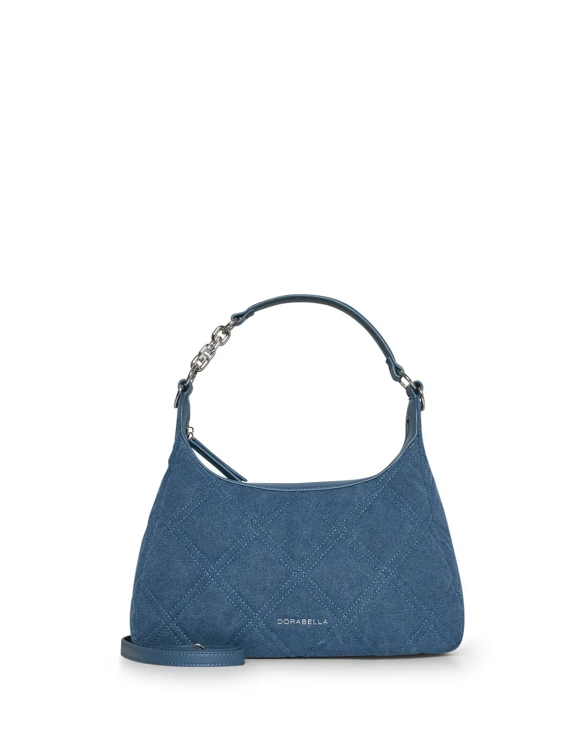 Hobo bag in denim trapuntato DENIM